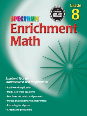 cover image of Enrichment Math, Grade 8